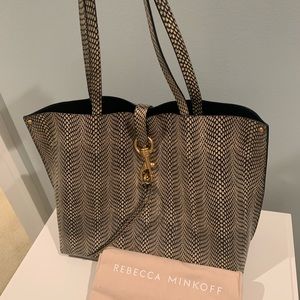 Rebecca Minkoff Black and Tan Megan Tote Bag
